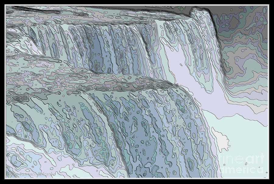 900x603 Niagara Falls Contour Drawing Effect Photograph By Rose Santuci