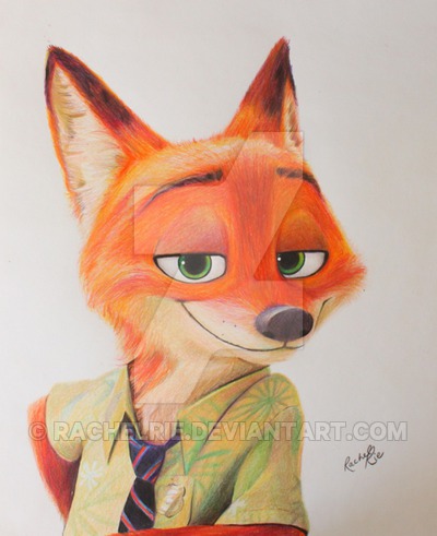 400x491 Nick Wilde Drawing By Rachelrie