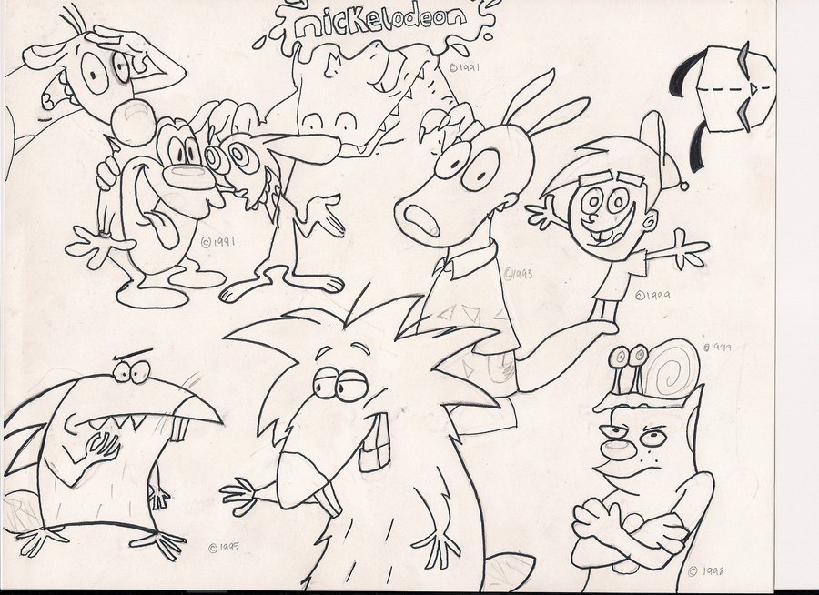 900x654 Nickelodeon Characters By Kaggai Lunar Wolf