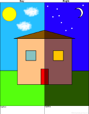 177x226 Draw Day And Night Drawing And Writing Prompts To Print