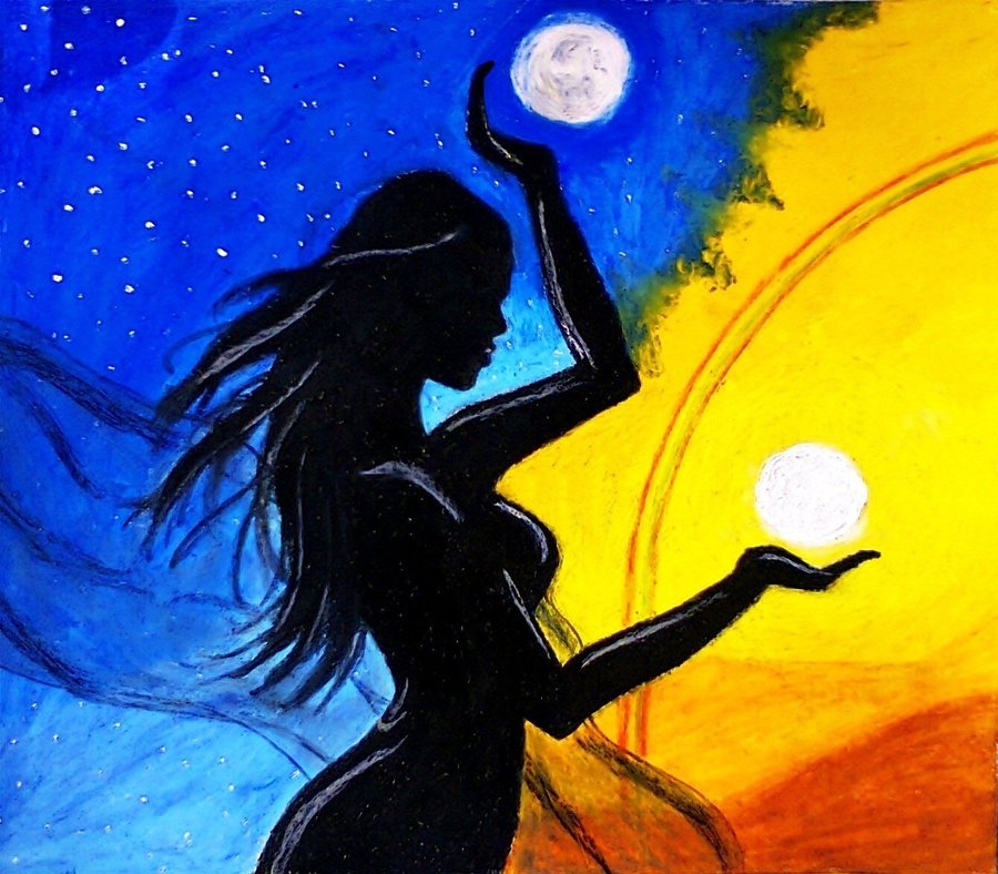 900x788 Night Vs Day By Refaya