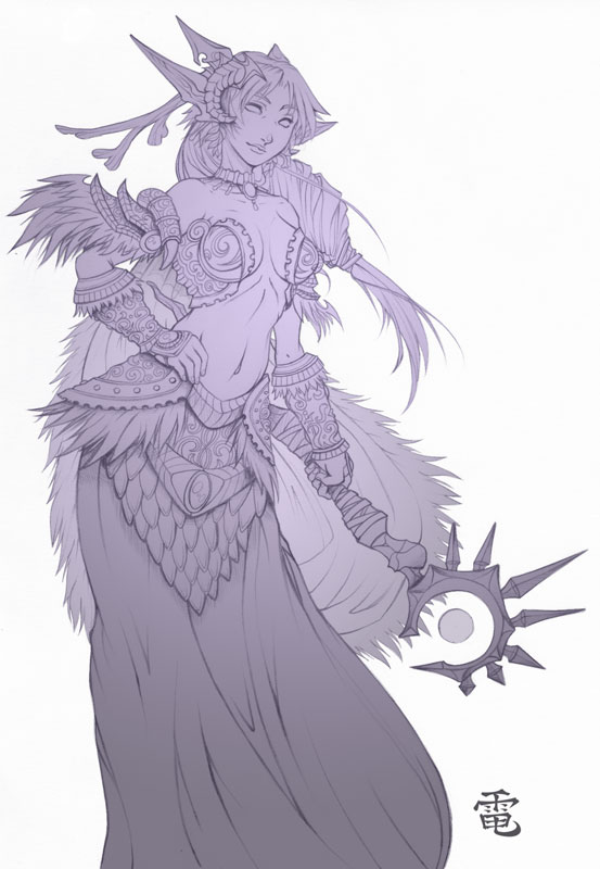 553x800 Night Elf Druid Sketch By Striderden