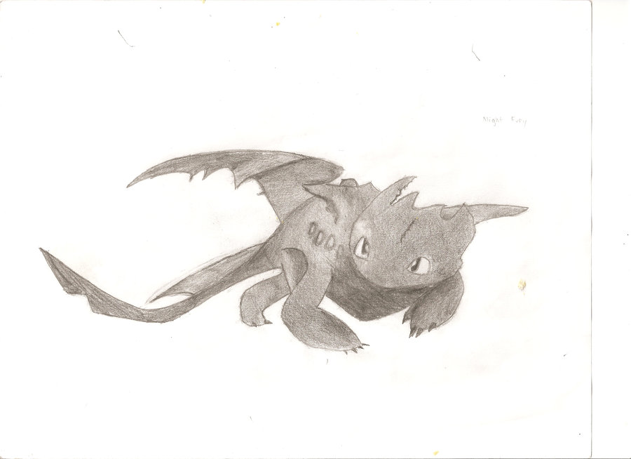 900x654 Toothless Night Fury Drawing By Arrancarsoulreaper