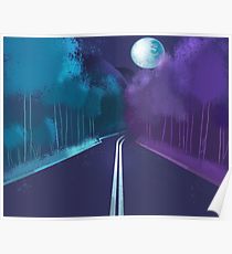 210x230 Night Scene Drawing Posters Redbubble