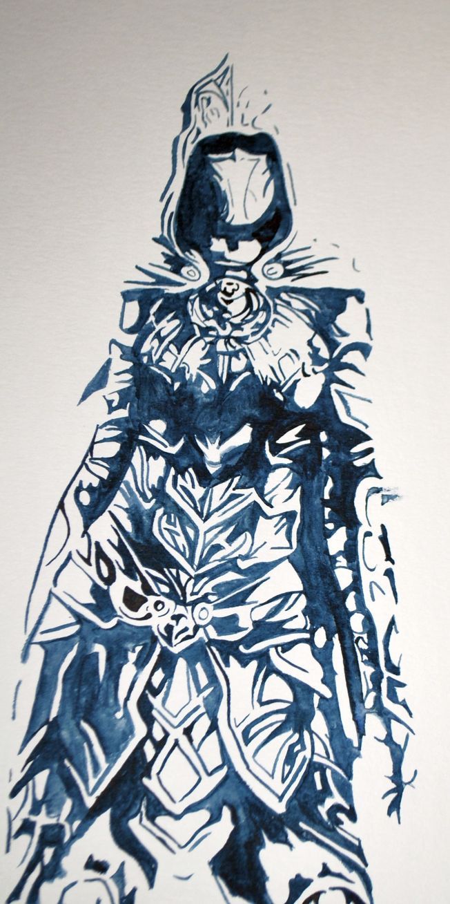 652x1308 Nichelle Lyons, Skyrim Nightingale Watercolor On Paper
