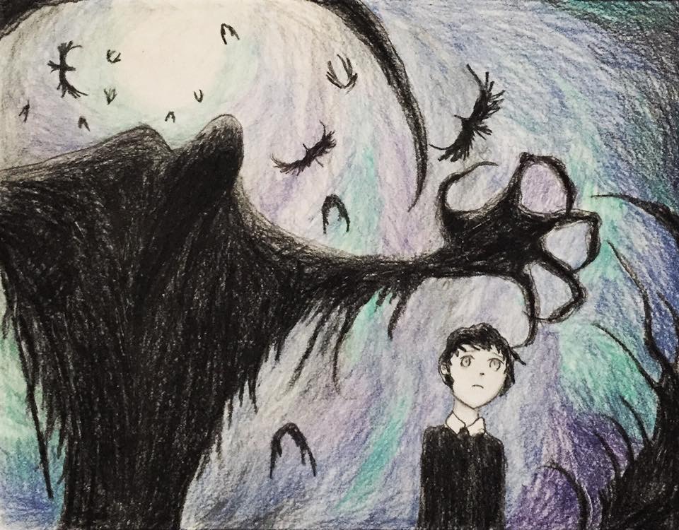 960x750 The Grim Reaper And The Nightmare Child Drawing By Kongzilla2010