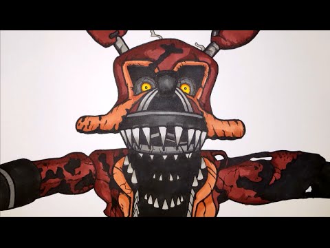 480x360 How To Draw Nightmare Foxy From Fnaf 4 Step By Ste