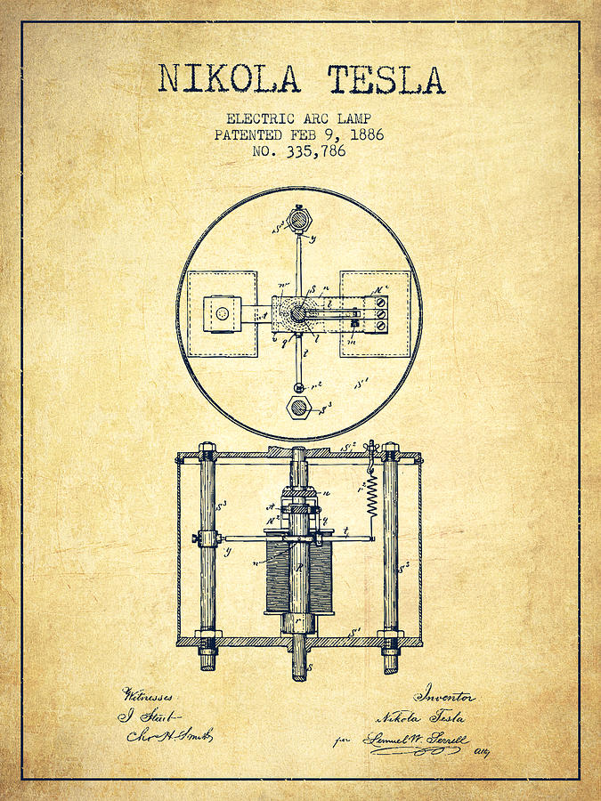 675x900 Nikola Tesla Patent Drawing From 1886