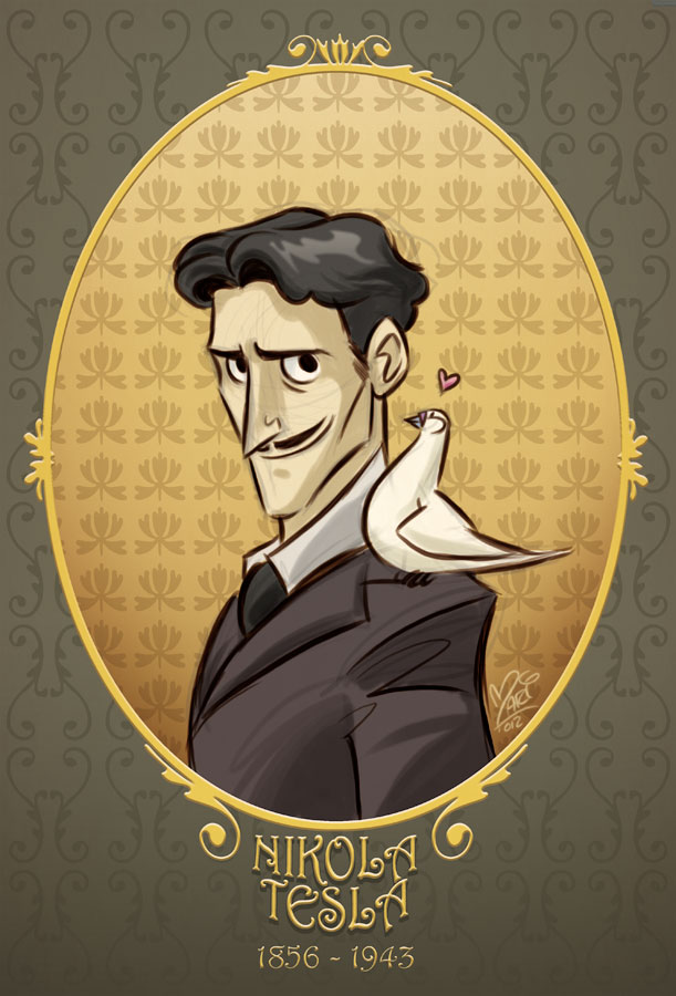 611x900 Nikola Tesla By Marimoreno