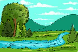 300x200 How To Draw A River
