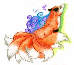 240x210 Nine Tail Fox Drawing