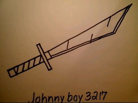 480x360 How To Draw Leonardo's Katana Sword Samurai Weapon Easy Simple