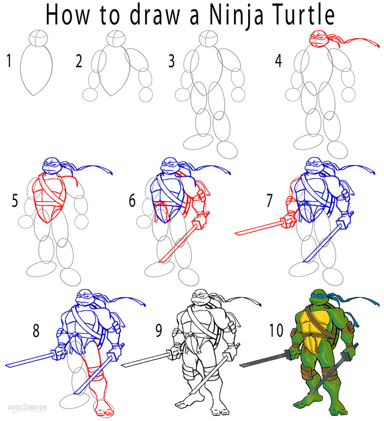 775x850 How To Draw A Ninja Turtle Step By Step Drawing Tutorial
