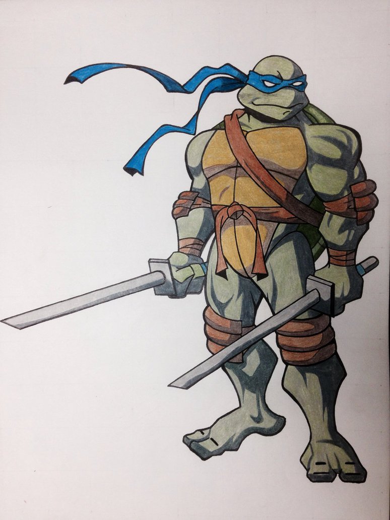 774x1032 Leonardo Drawing Ninja Turtles By Claytowerz1