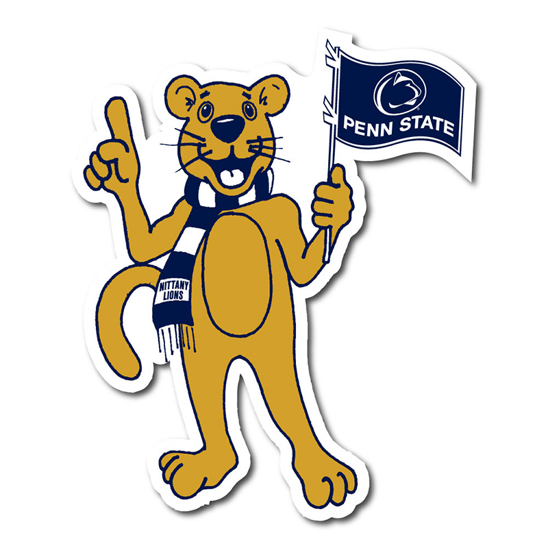 800x800 4 Inch Nittany Lion Cartoon Mascot Magnet