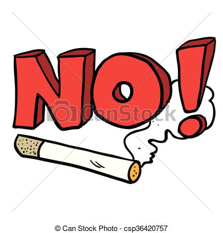 450x470 Cartoon No Smoking Cigarette Sign. Cartoon Illustration
