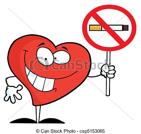 450x429 Heart Holding Up A No Smoking Sign Red Heart Holding A No