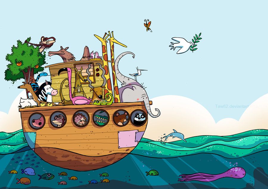 900x636 How To Draw Noah's Ark