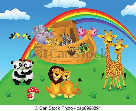 450x368 Vector Illustration Of Noah's Ark Vector Clip Art