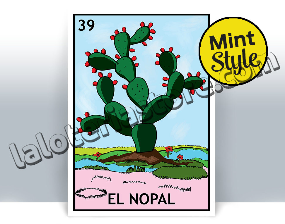 973x766 El Nopal Loteria Card The Prickly Pears Mexican Bingo Art
