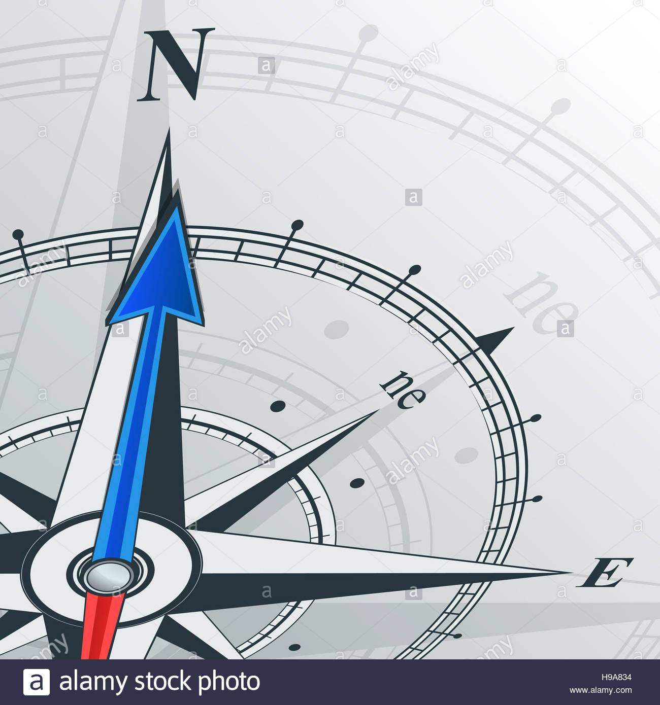 1300x1390 Compass North Direction Arrow Stock Photo 126230360