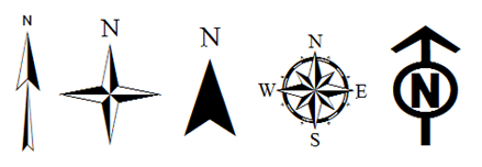 439x152 Map Legend Symbols Image Of A Various North Arrow Options