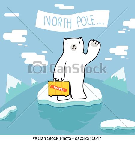 450x470 Polar Bear Welcome To North Pole Eps Vector