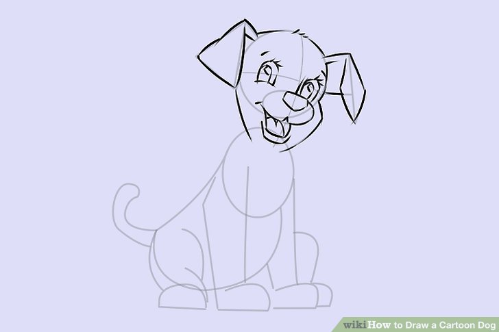 728x485 6 Easy Ways To Draw A Cartoon Dog (With Pictures)