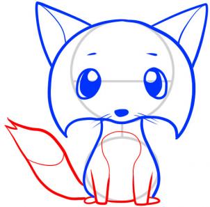 302x297 How To Draw How To Draw A Fox For Kids