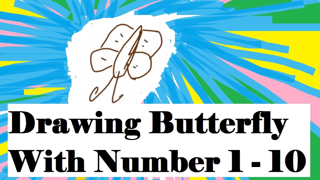 1280x720 Drawing Lessons For Children A Butterfly With Number 1