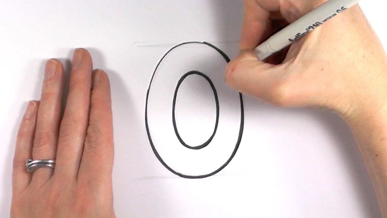 1280x720 How To Draw A Cartoon Number Zero