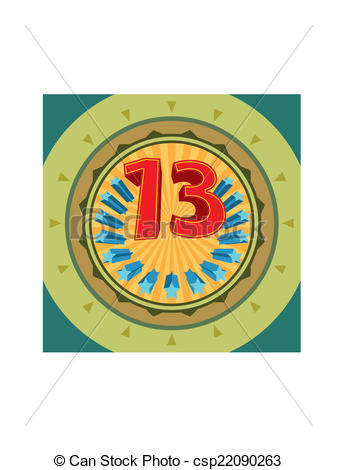 337x470 Lucky Number 13, Thirteen Vector Art Clip Art Vector
