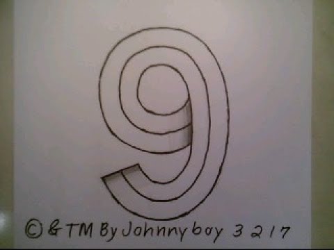 480x360 How To Draw The Impossible Number 9 Nine Or Six 6 Simple Version