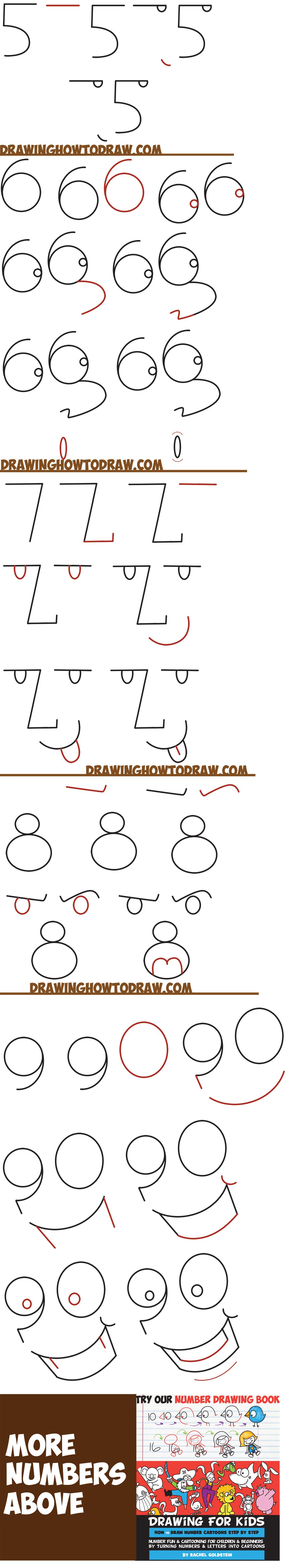 1214x6544 How To Draw Cartoon Faces From Numbers 1