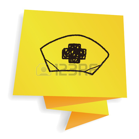 450x450 Nurse Hat Doodle Drawing Royalty Free Cliparts, Vectors, And Stock