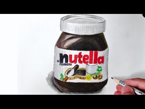 480x360 Realistic Nutella Jar (Speed Drawing)