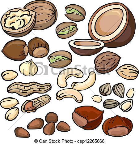 450x465 Nuts, Seeds Icon Set Clip Art Vector