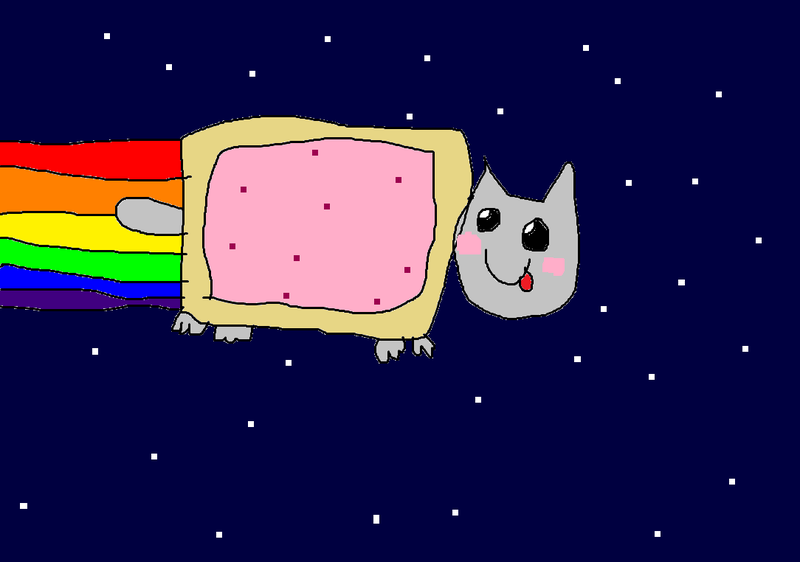 800x562 Stick Out Tounge Nyan Cat Drawing By Pinkiepieanimatronic