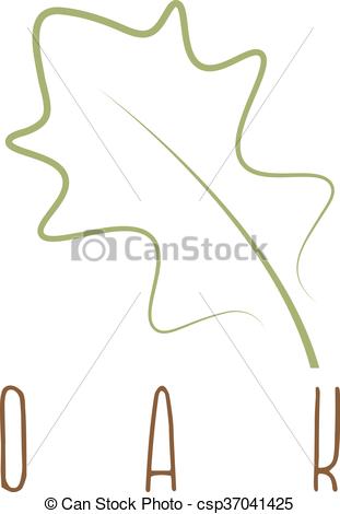 311x470 Oak Leaf Abstract Outline Vector Design Template Vector