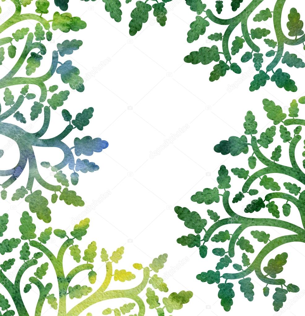 986x1023 Nature Background With Oak Tree Branches And Leaves Stock Photo