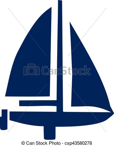 367x470 Sailing Boat With Oar Symbol Vectors Illustration