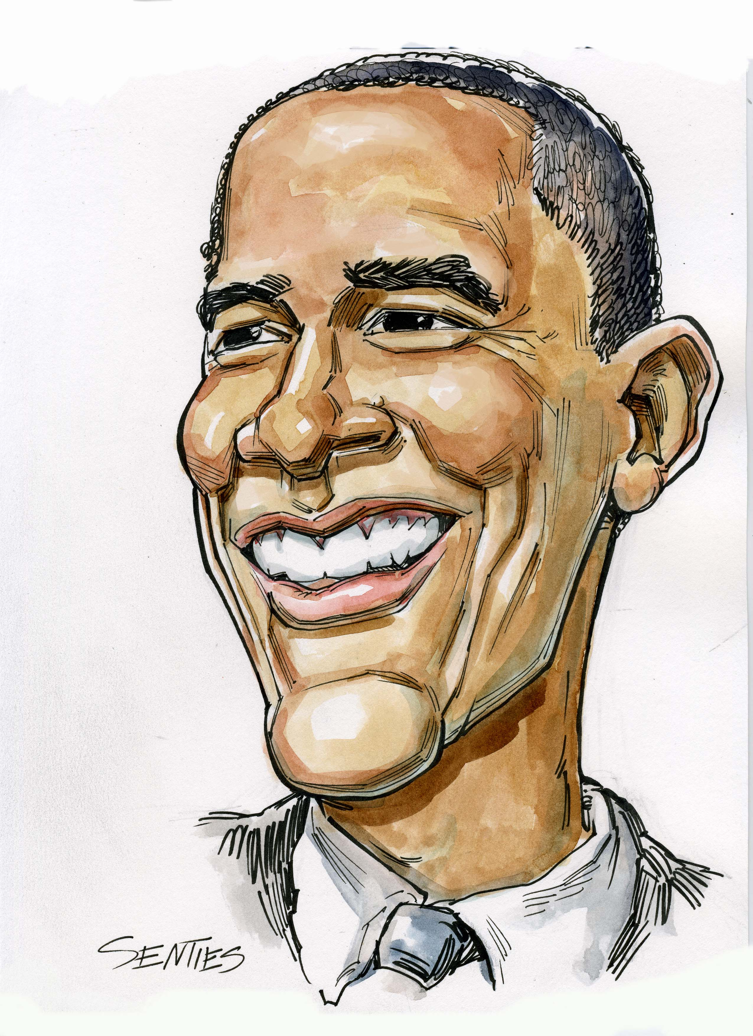 2550x3509 Obama Cartoon Drawing Caricature Artist Caricature Barack Obama