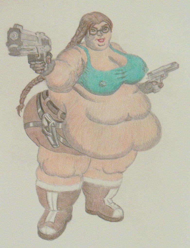 782x1022 Obese Lara Croft Drawing 3 Almost Complete By Ent2pri9se