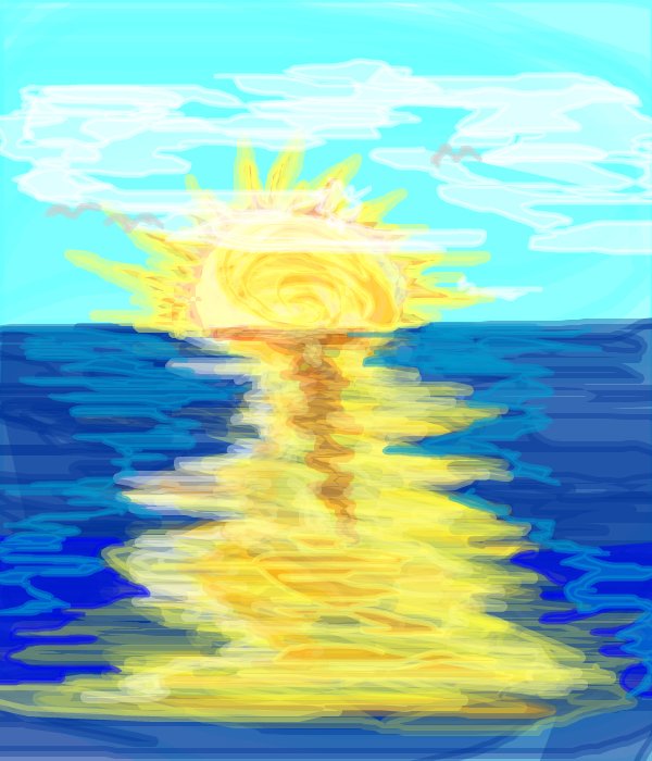 600x700 Ocean Sunset A Landscape Speedpaint Drawing By Jcheeren