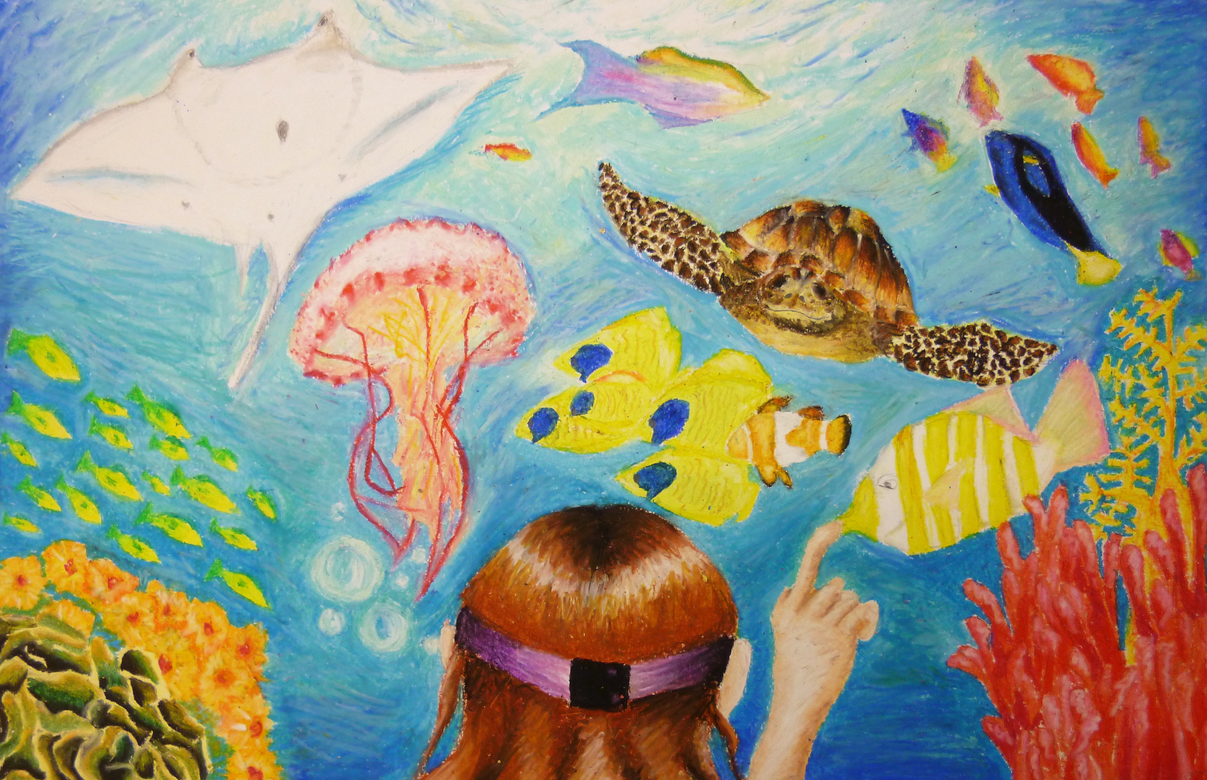 Тихий океан рисунки. Рисование удивительный мир морей. Рисунок жизнь в океане. Жизнь океана для детей. Морская жизнь рисунок.