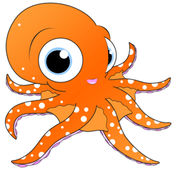 250x250 Cartoon Octopus Step By Step Drawing Lesson