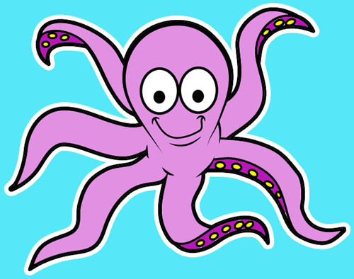 500x394 How To Draw A Cartoon Octopus With Easy Step By Step Drawing