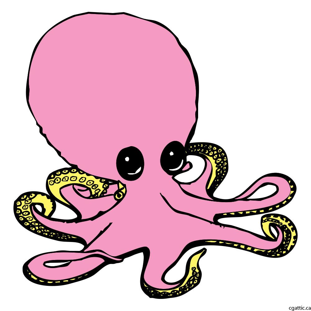 1000x1000 Octopus Cartoon Drawing In 4 Steps With Photoshop Cartoon