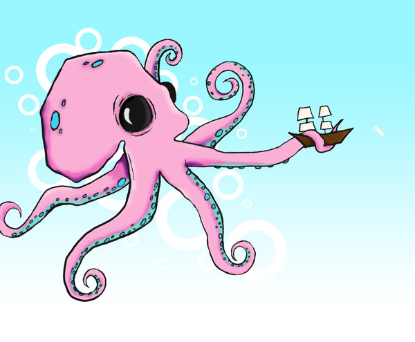 600x495 Octopus Drawing By Murderedinthemoshx