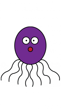 215x382 How To Draw An Octopus For Kids, Sea Animals, Easy Step By Step